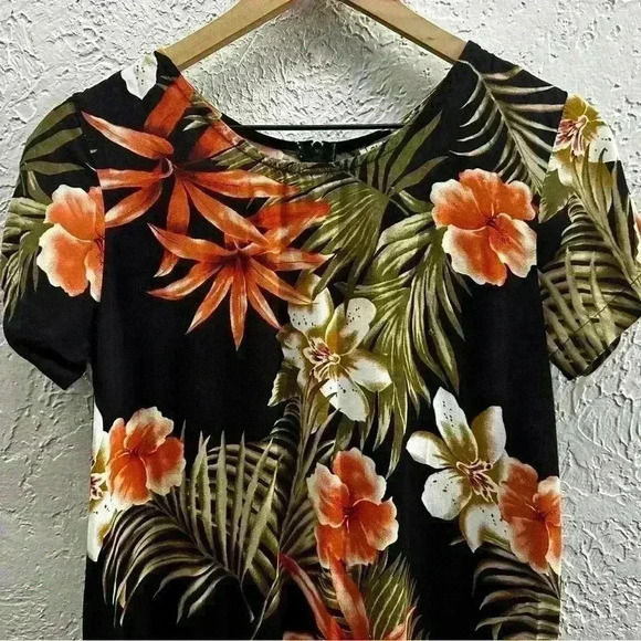 Vintage Alhoa Hut tropical‎ print dress size small - Picture 5 of 8